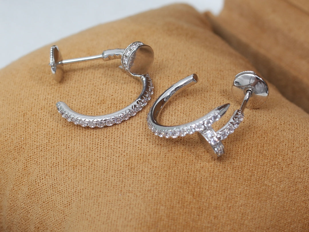 [⭐Reverie Jewels]JUSTE EARRINGS 12.75MM SILVER DIAMOND
