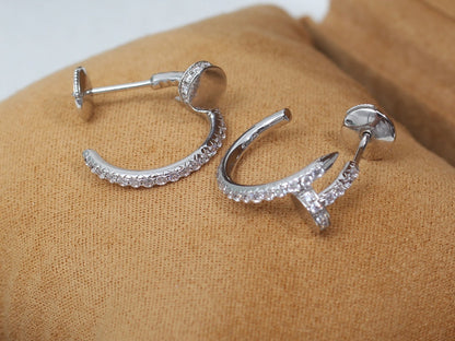 [⭐Reverie Jewels]JUSTE EARRINGS 12.75MM SILVER DIAMOND