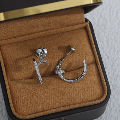 [⭐Reverie Jewels]JUSTE EARRINGS 12.75MM SILVER DIAMOND