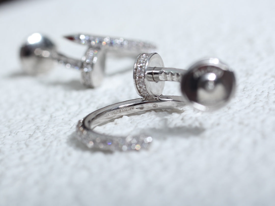 [⭐Reverie Jewels]JUSTE EARRINGS 12.75MM SILVER DIAMOND