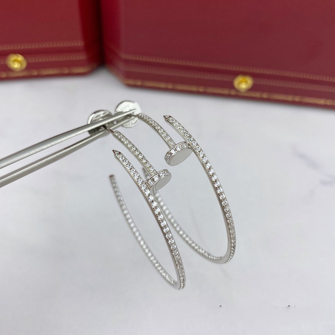 [⭐Reverie Jewels]JUSTE EARRINGS FULL DIAMONDS 1.8MM