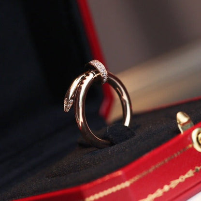 [⭐Reverie Jewels]JUSTE RING 2.65MM PINK GOLD DIAMOND