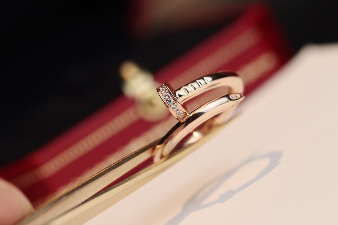 [⭐Reverie Jewels]JUSTE RING 2.65MM PINK GOLD DIAMOND