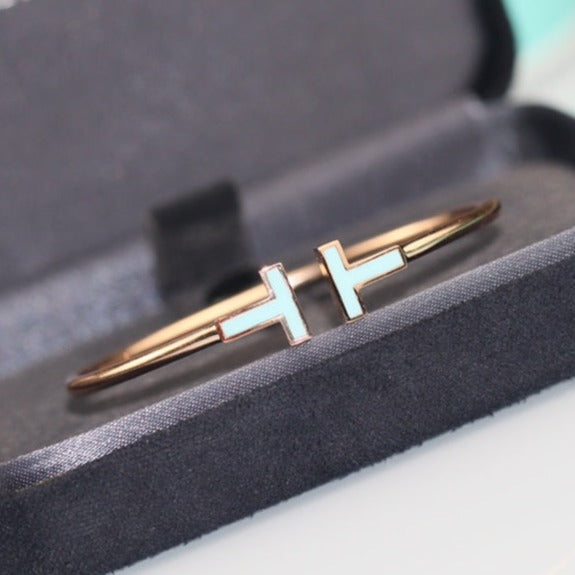 [Reverie Jewels]T BRACELET 1.8MM TURQUOISE PINK GOLD