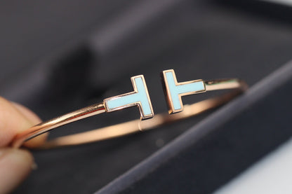 [Reverie Jewels]T BRACELET 1.8MM TURQUOISE PINK GOLD