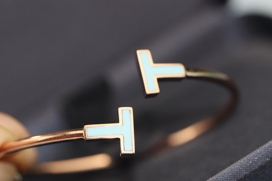[Reverie Jewels]T BRACELET 1.8MM TURQUOISE PINK GOLD