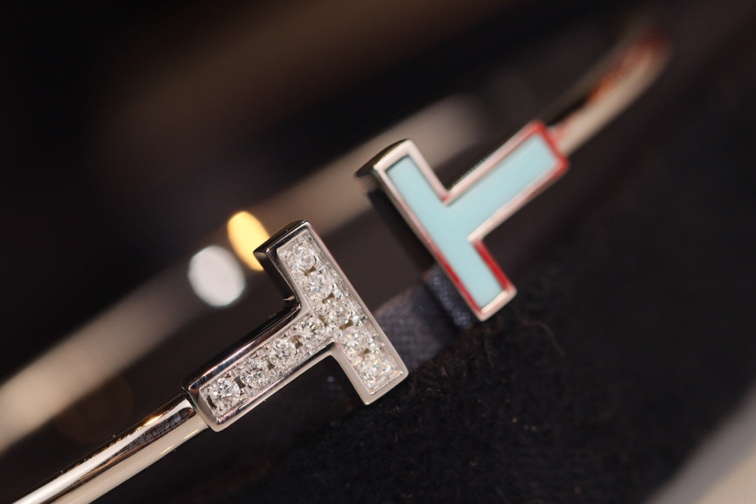 [Reverie Jewels]T BRACELET 1.8MM TURQUOISE DIAMOND SILVER