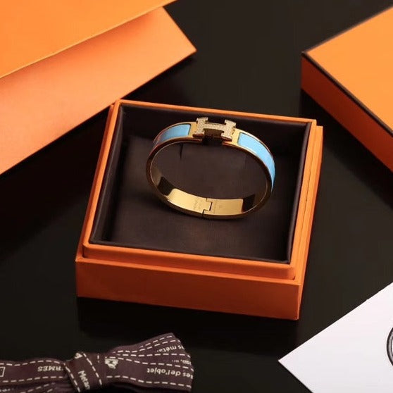 [⭐Reverie Jewels]H CLOUD BLUE BRACELET GOLD DIAMOND
