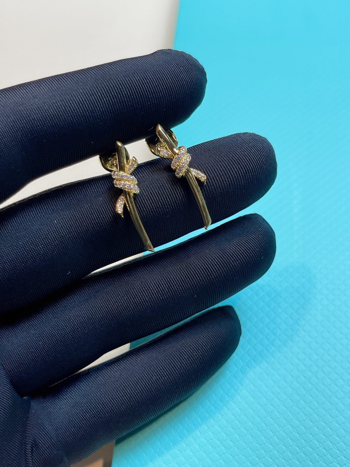 [Reverie Jewels]KNOT EARRINGS GOLD DIAMOND