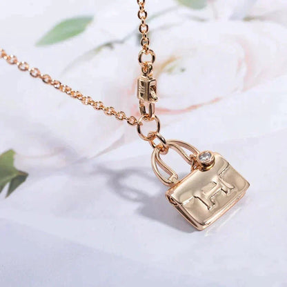 [⭐Reverie Jewels]AMULETTE PEDANT ROSE GOLD NECKLACE