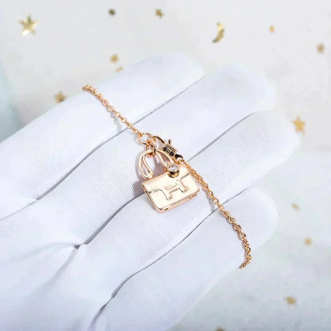[⭐Reverie Jewels]AMULETTE PEDANT ROSE GOLD NECKLACE