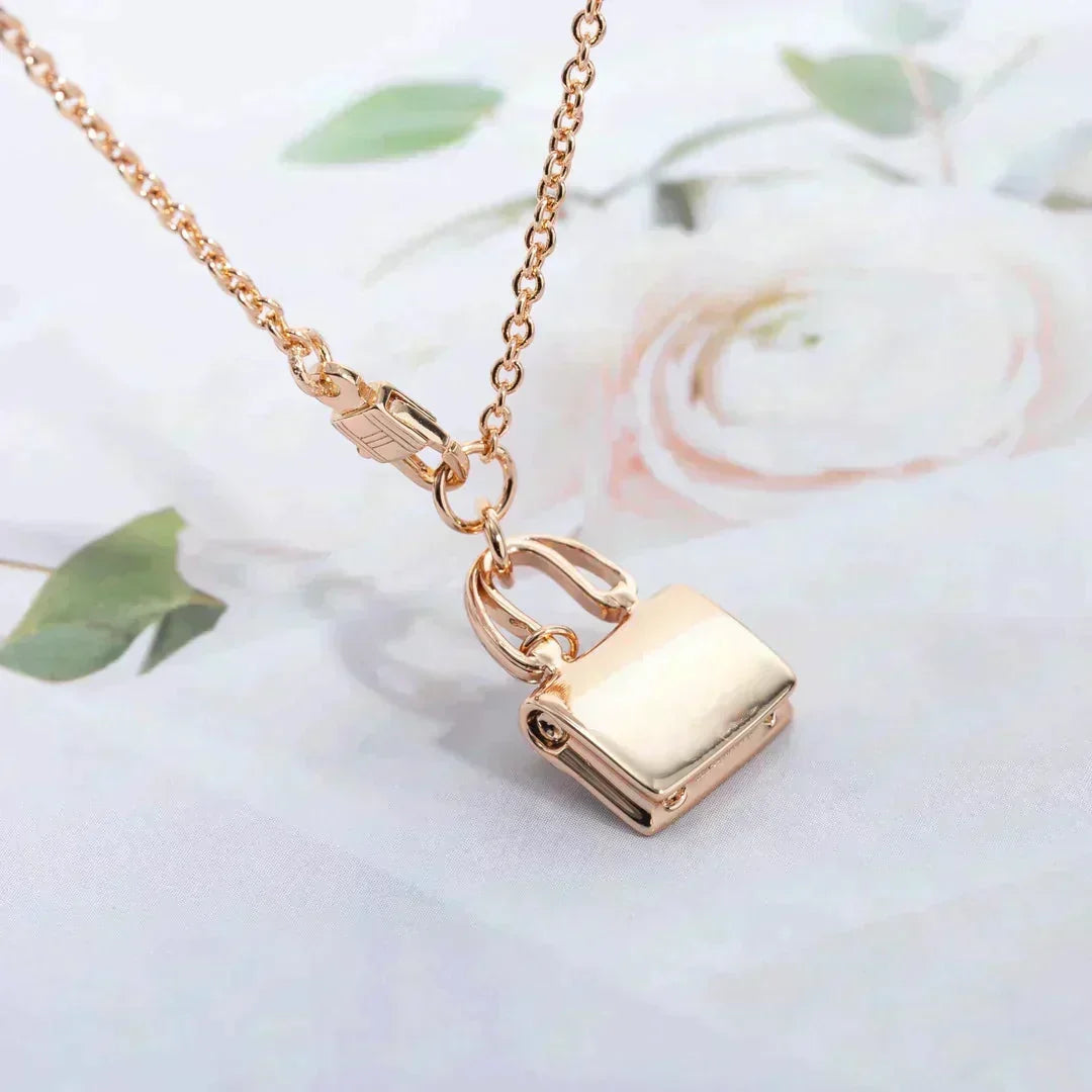 [⭐Reverie Jewels]AMULETTE PEDANT ROSE GOLD NECKLACE