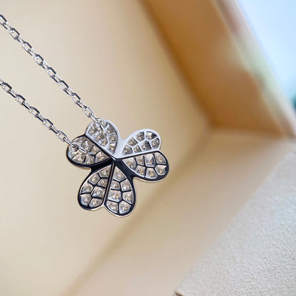 [⭐Reverie Jewels]CLOVER DIAMOND NECKLACE SILVER