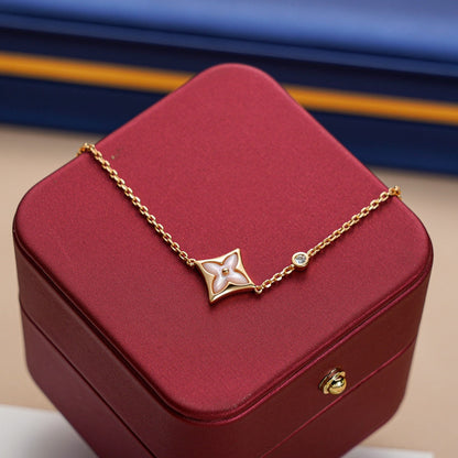 [⭐Reverie Jewels]STAR 1 DIAMOND PINK GOLD BRACELET