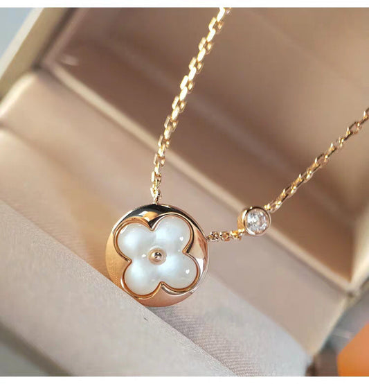 [⭐Reverie Jewels]SUN MOP GOLD 1 DIAMOND NECKLACE