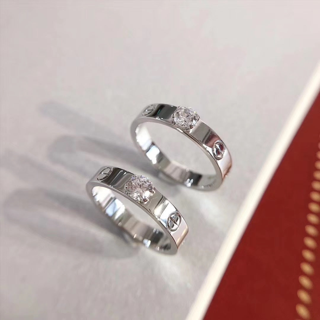 [⭐Reverie Jewels]LOVE RING 3.6MM 1 BIG DIAMOND