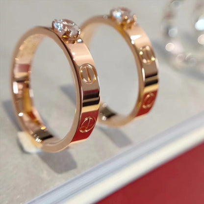 [⭐Reverie Jewels]LOVE RING 3.6MM 1 BIG DIAMOND