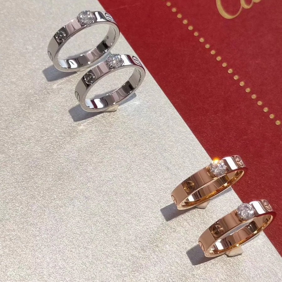 [⭐Reverie Jewels]LOVE RING 3.6MM 1 BIG DIAMOND