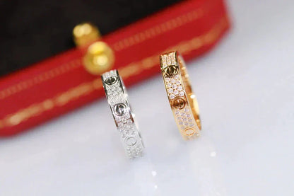 [⭐Reverie Jewels]LOVE RING 3.6MM DIAMOND PAVED