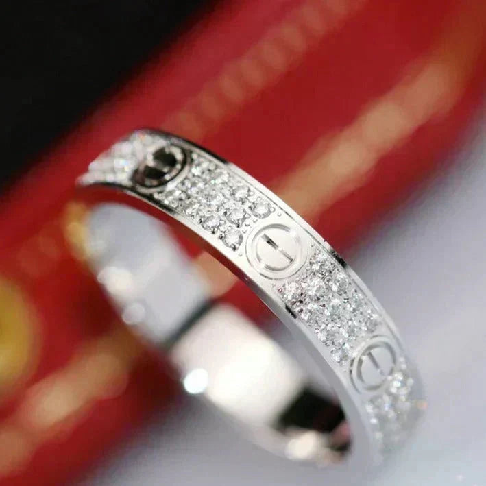 [⭐Reverie Jewels]LOVE RING 3.6MM DIAMOND PAVED