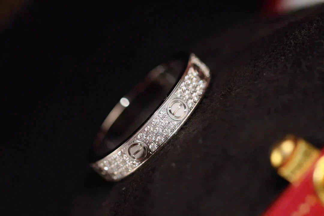 [⭐Reverie Jewels]LOVE RING 3.6MM DIAMOND PAVED