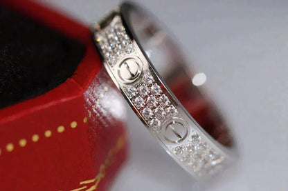 [⭐Reverie Jewels]LOVE RING 3.6MM DIAMOND PAVED