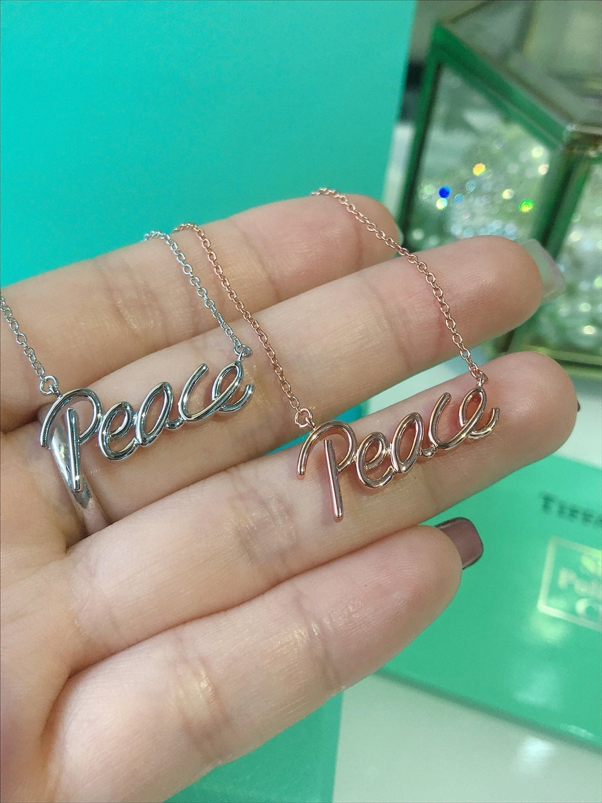 [Reverie Jewels]PEACE TEXT PEDANT NECKLACE