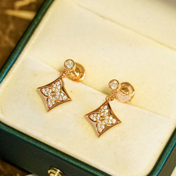 [⭐Reverie Jewels]STAR DIAMONDS EARRINGS GOLD