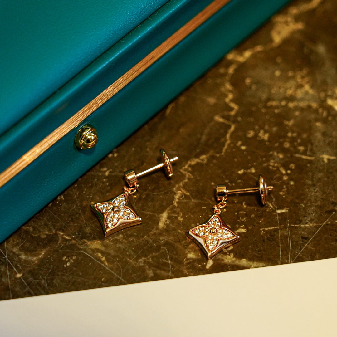[⭐Reverie Jewels]STAR DIAMONDS EARRINGS GOLD