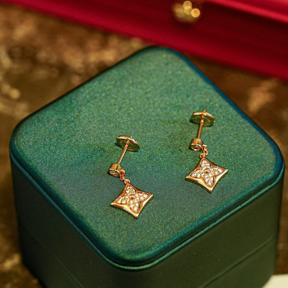 [⭐Reverie Jewels]STAR DIAMONDS EARRINGS GOLD