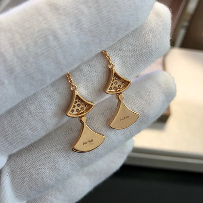 [⭐Reverie Jewels]DREAM EARRINGS 3 MOTIFS DIAMOND MOP PINK GOLD
