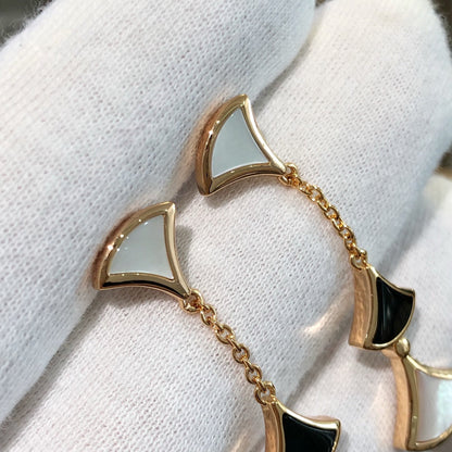 [⭐Reverie Jewels]DREAM EARRINGS 3 MOTIFS ONYX MOP PINK GOLD
