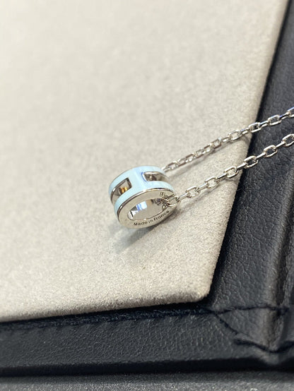 [⭐Reverie Jewels]POP H LIGHT BLUE NECKLACE