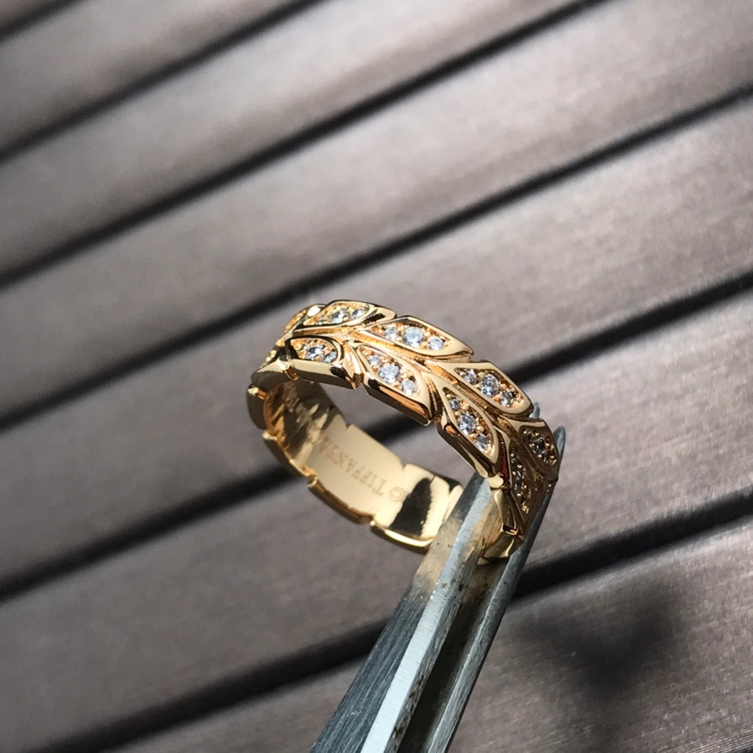 [Reverie Jewels]OLIVE LEAF RING DIAMONDS