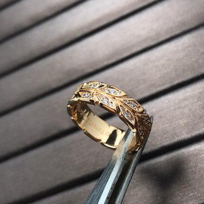 [Reverie Jewels]OLIVE LEAF RING DIAMONDS