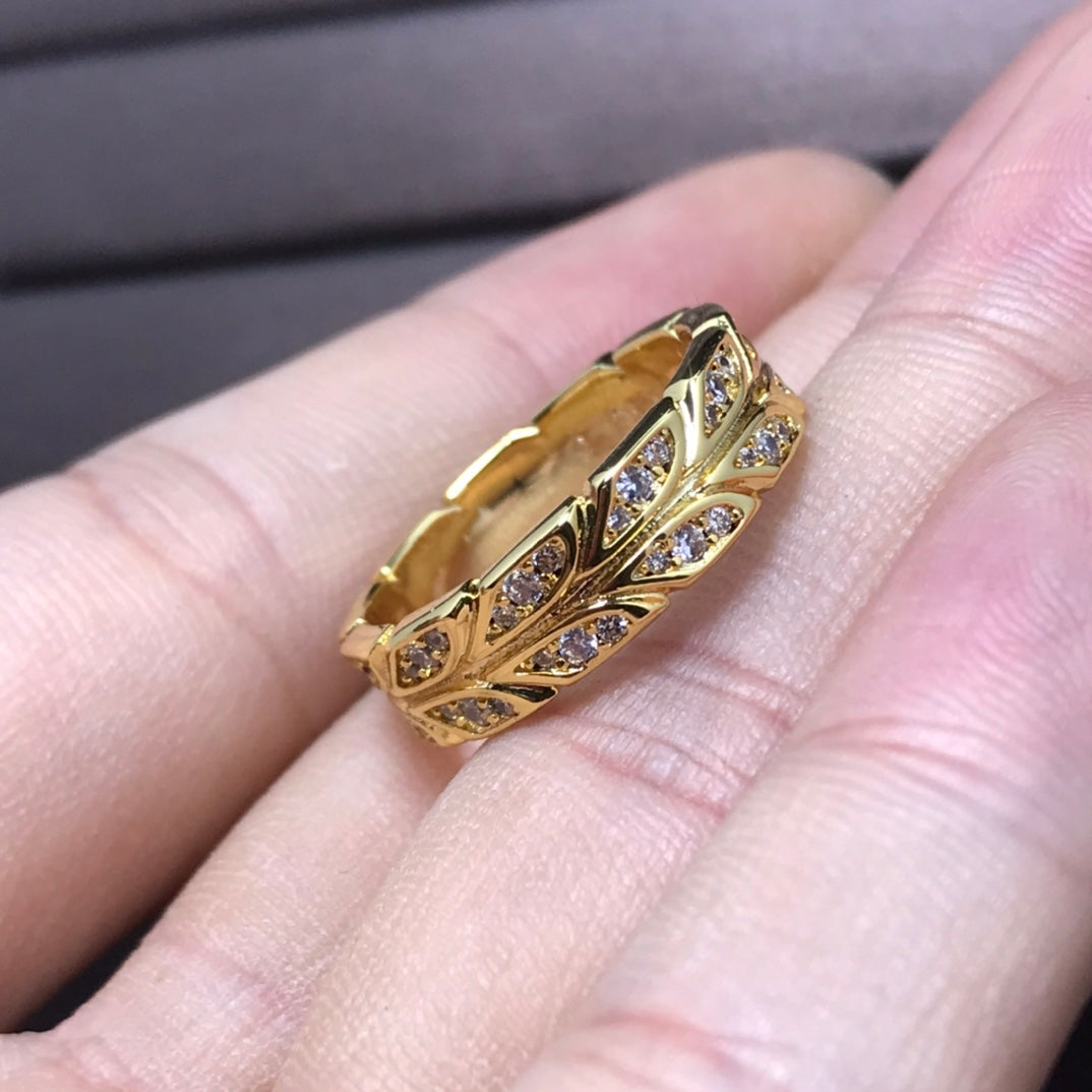 [Reverie Jewels]OLIVE LEAF RING DIAMONDS