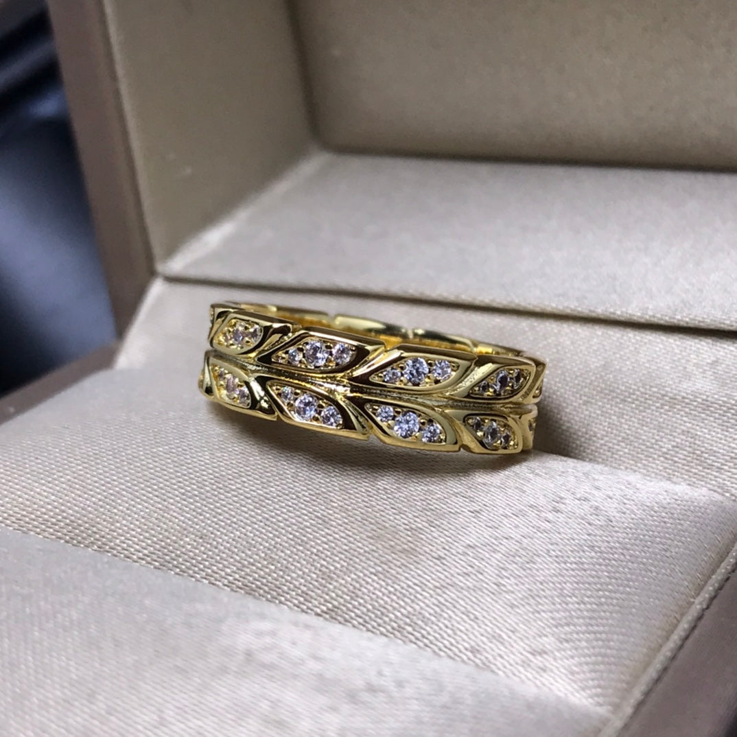 [Reverie Jewels]OLIVE LEAF RING DIAMONDS