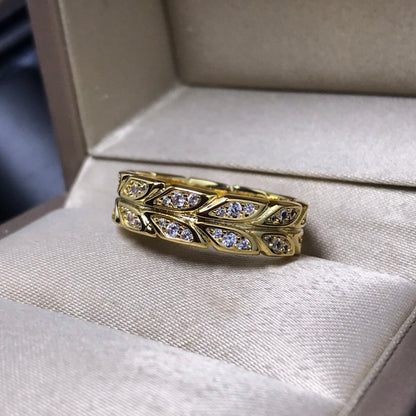 [Reverie Jewels]OLIVE LEAF RING DIAMONDS