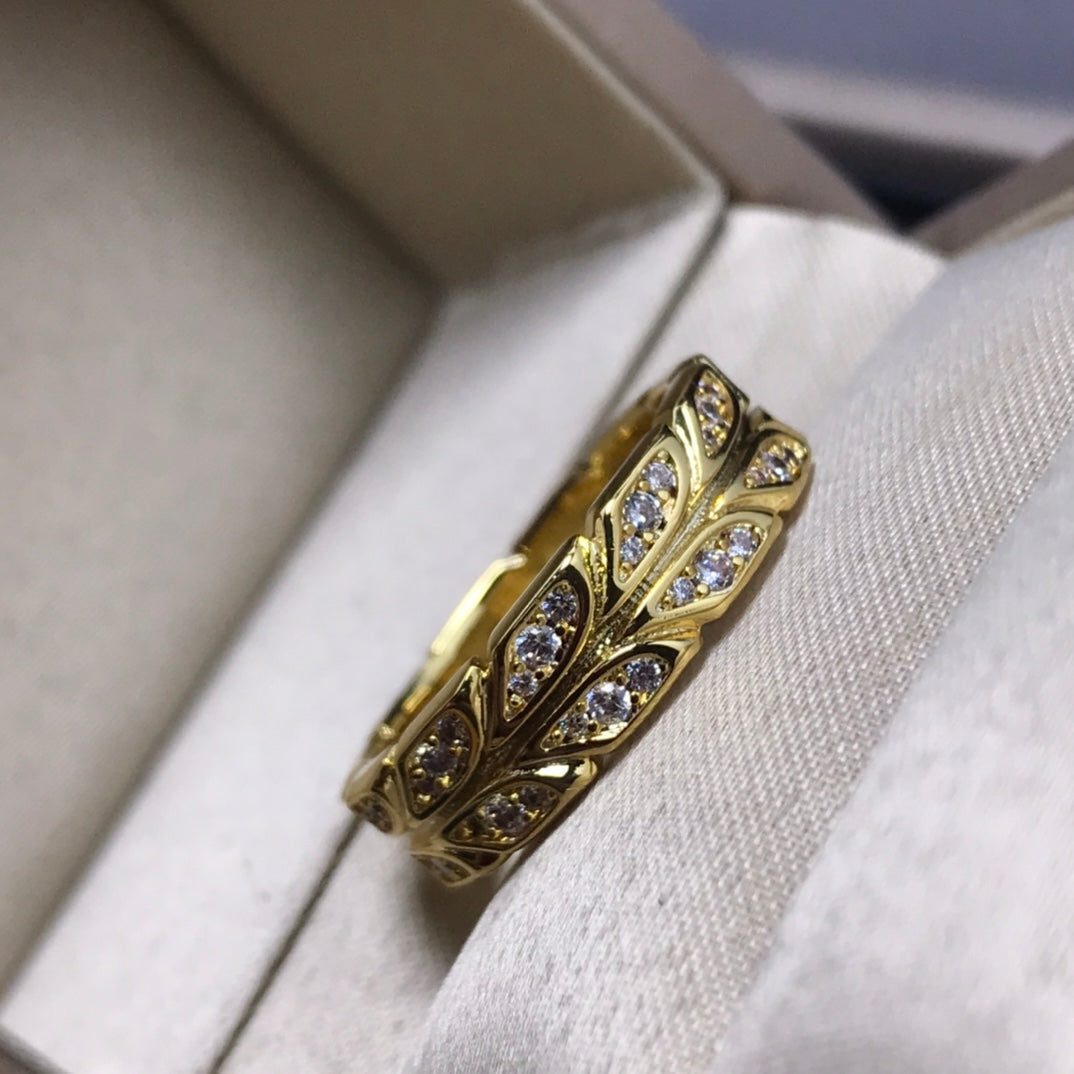 [Reverie Jewels]OLIVE LEAF RING DIAMONDS