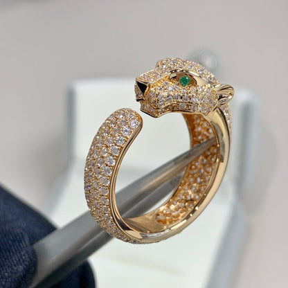 [⭐Reverie Jewels]PANTHERE PINK GOLD DIAMOND RING