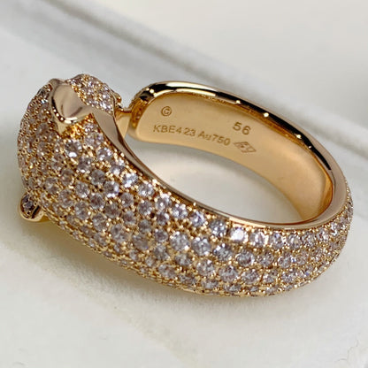 [⭐Reverie Jewels]PANTHERE PINK GOLD DIAMOND RING