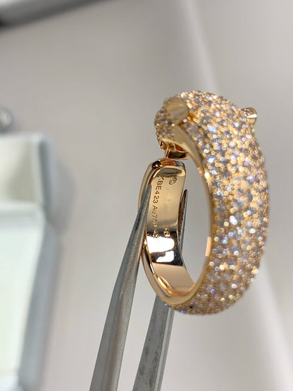 [⭐Reverie Jewels]PANTHERE PINK GOLD DIAMOND RING