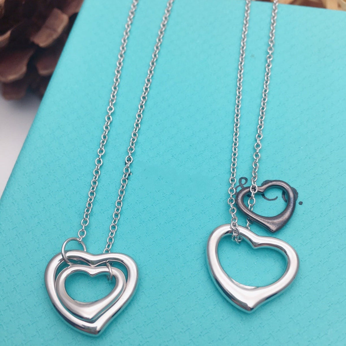 [Reverie Jewels]OPEN HEART SILVER NECKLACE