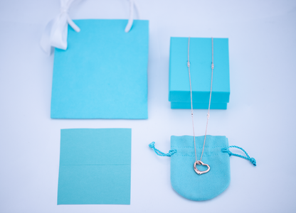 [Reverie Jewels]OPEN HEART PEDANT PINK GOLD NECKLACE