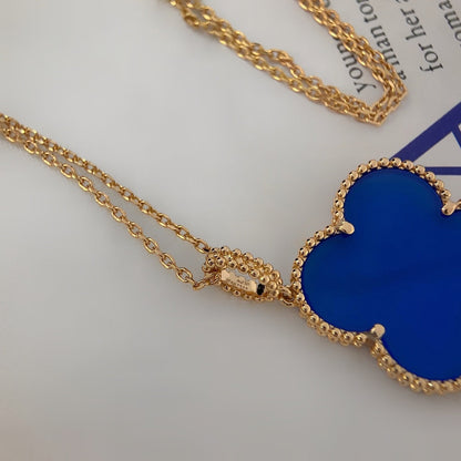 [⭐Reverie Jewels]CLOVER 25MM NECKLACE TURQUOISE ROSE GOLD
