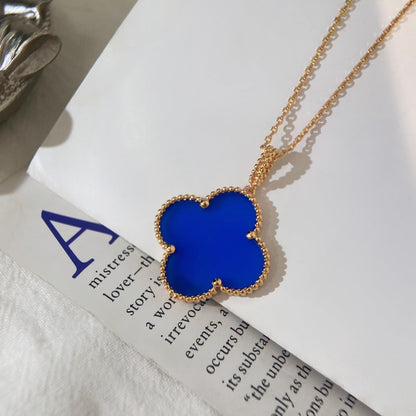 [⭐Reverie Jewels]CLOVER 25MM NECKLACE TURQUOISE ROSE GOLD