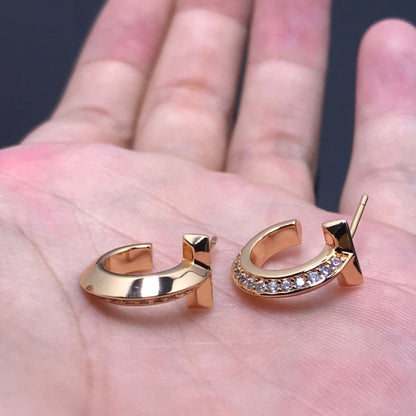 [Reverie Jewels]T HOOP DIAMOND EARRINGS