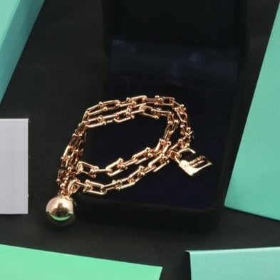 [Reverie Jewels]HARDWEAR WRAP PINK GOLD BRACELET