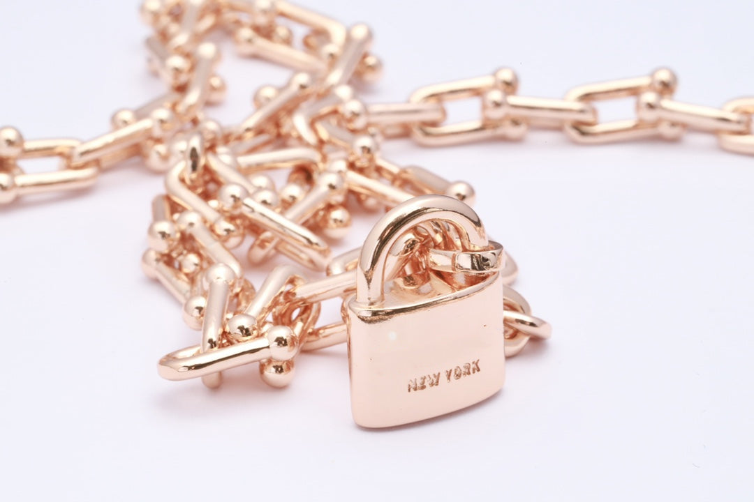 [Reverie Jewels]HARDWEAR PINK GOLD WRAP NECKLACE