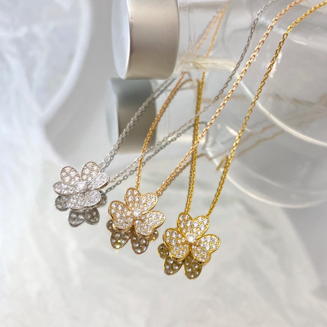 [⭐Reverie Jewels]FLOWER DIAMOND NECKLACE